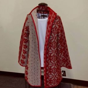 Mia Reis Jacket, X-small, red design with cream background